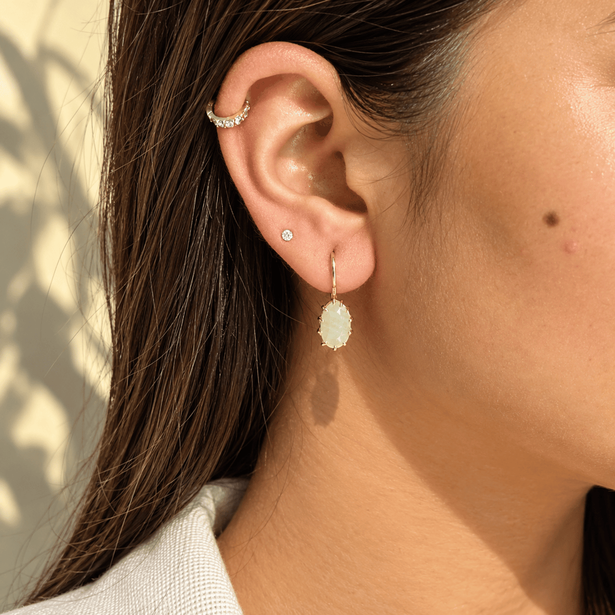 Sio Sapphire 18k Gold Plated Silver 925 Earrings