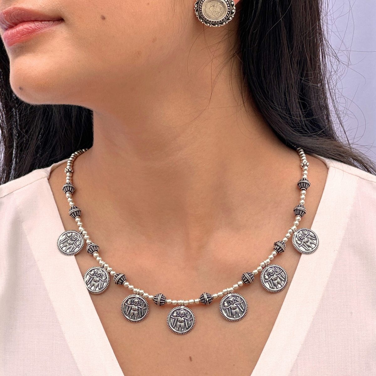Chanakya Traditional Silver 925 Necklace