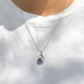 Twisted Amethyst Silver 925 Pendant