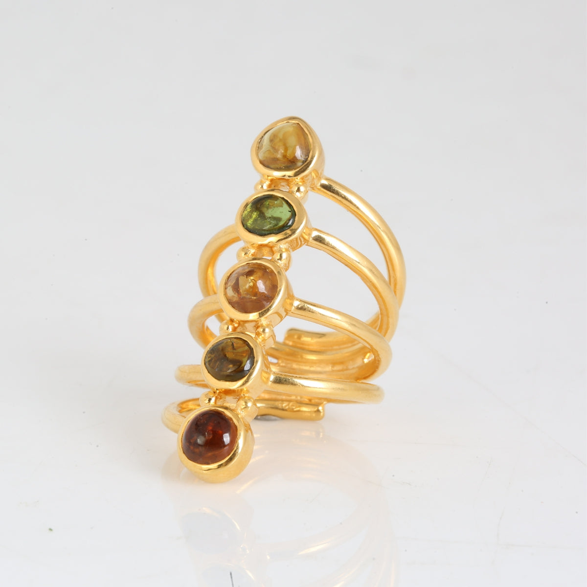 Reyna Tourmaline 18K Gold Plated Silver 925 Ring