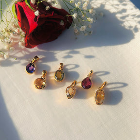 Liam Citrine 18K Gold Plated Silver 925 Pendant