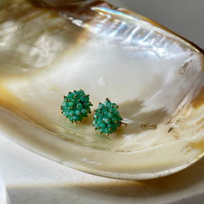 Riro Chrysoprase 18k Gold Plated Silver 925 earrings