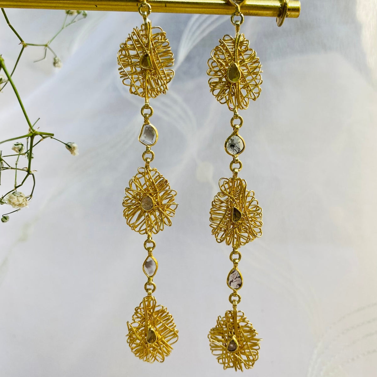 Ophira Gold Plated Long Danglers