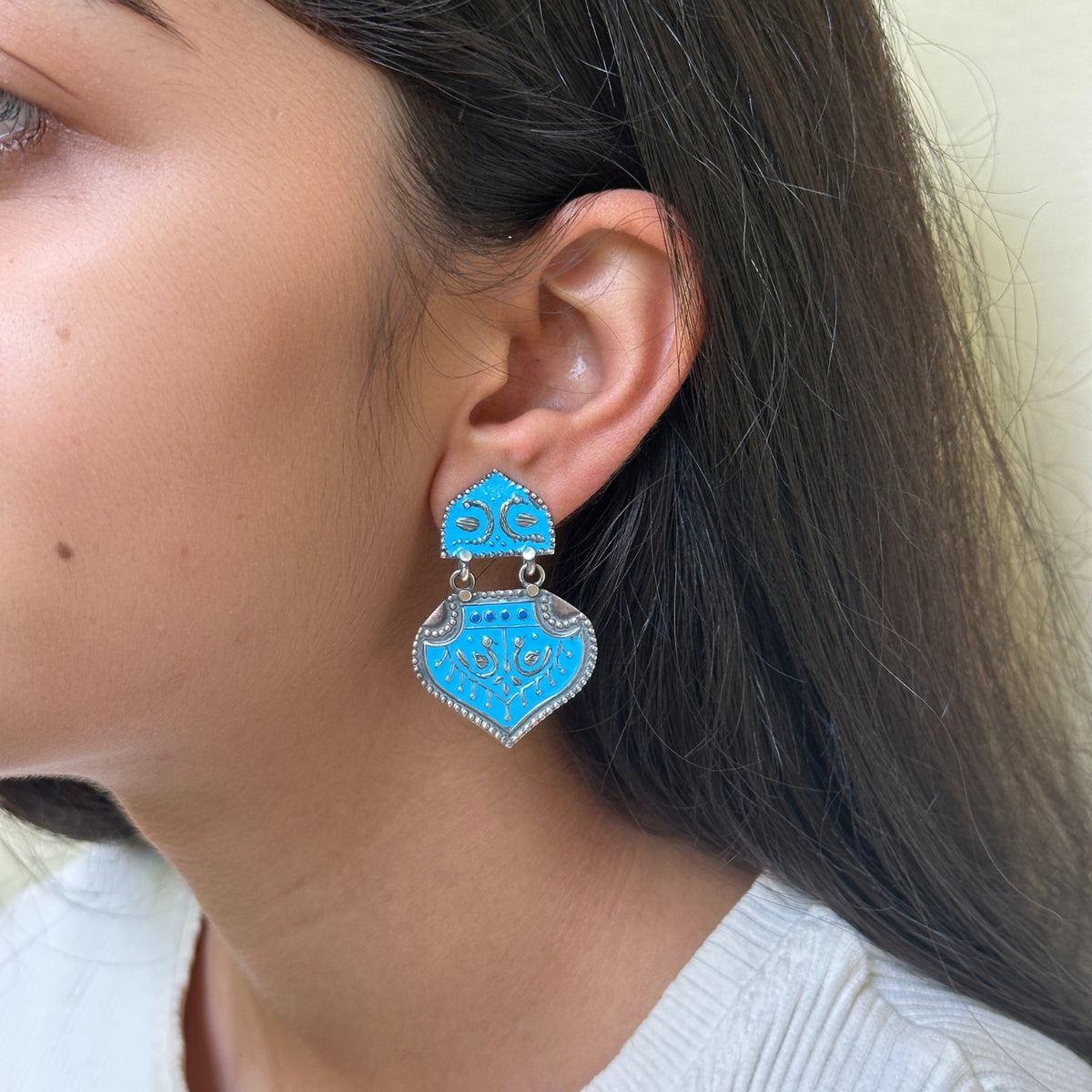 Amoda Enamel Silver 925 Earrings