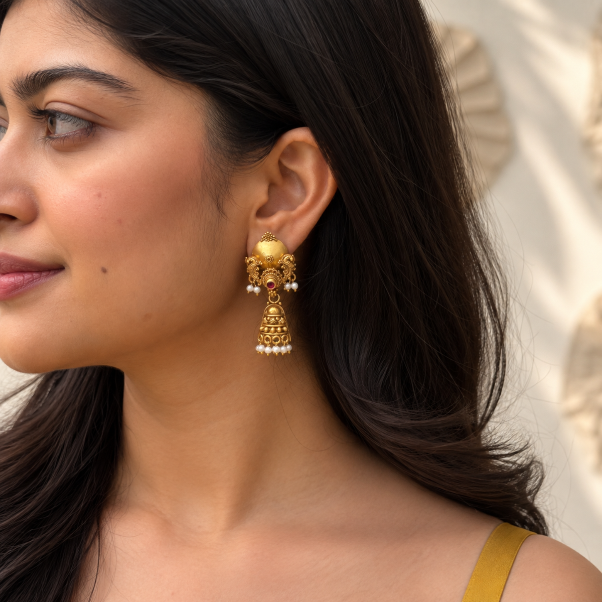 Kanak Gold Plated Silver 925 Earrings