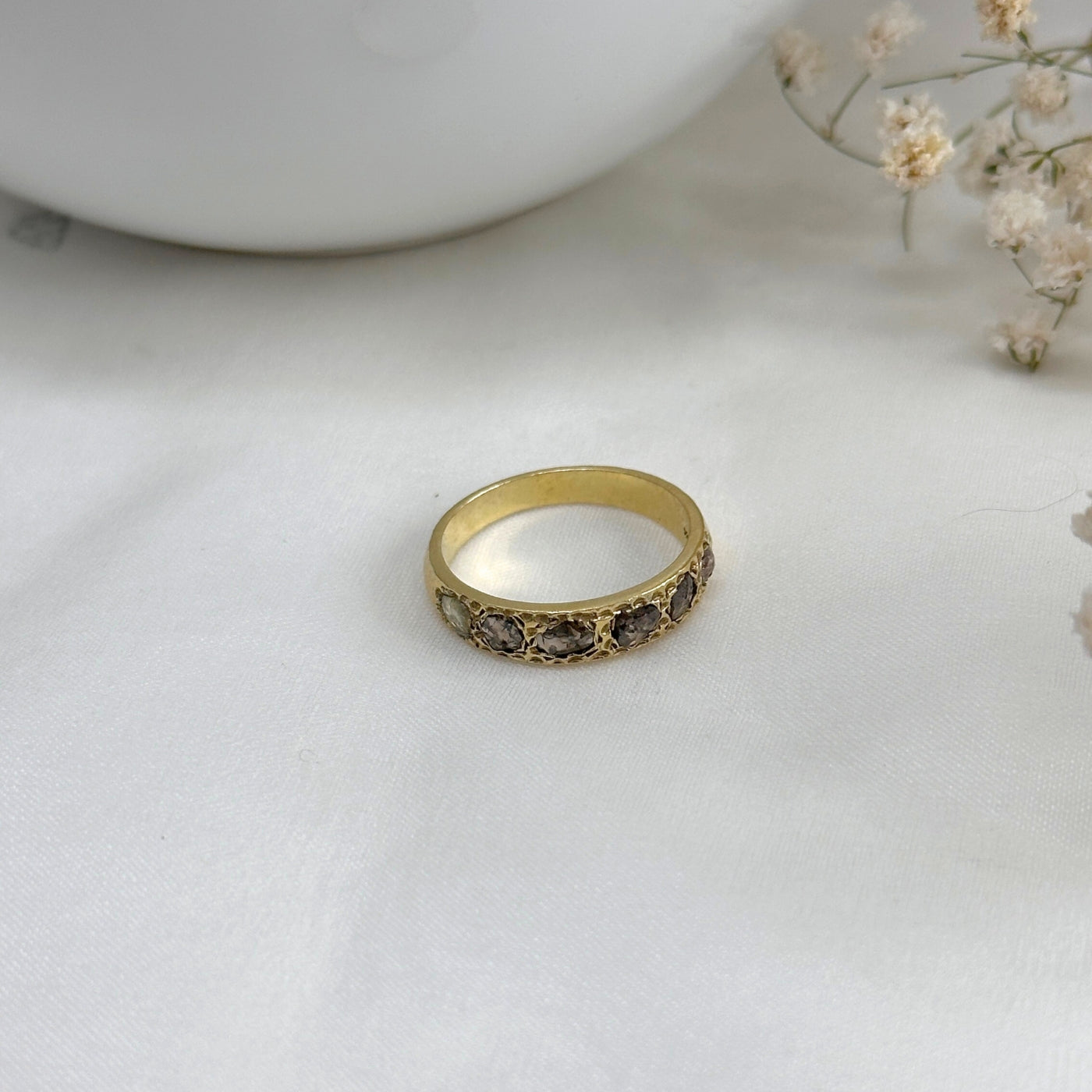 Auriel Diamond Gold Plated Silver 925 Ring