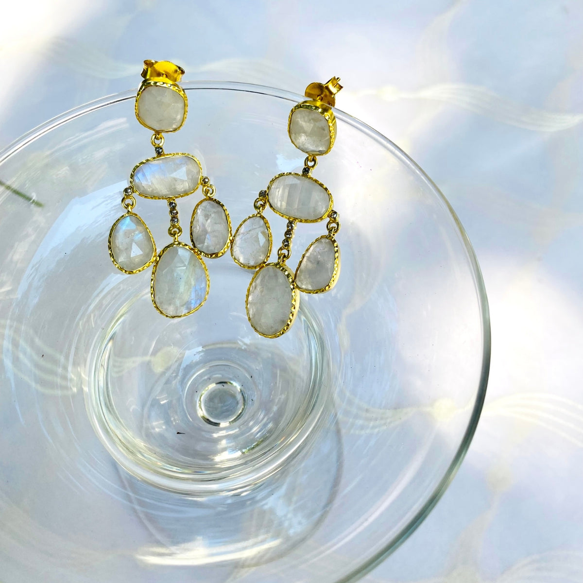 Rukm Moonstone Earrings