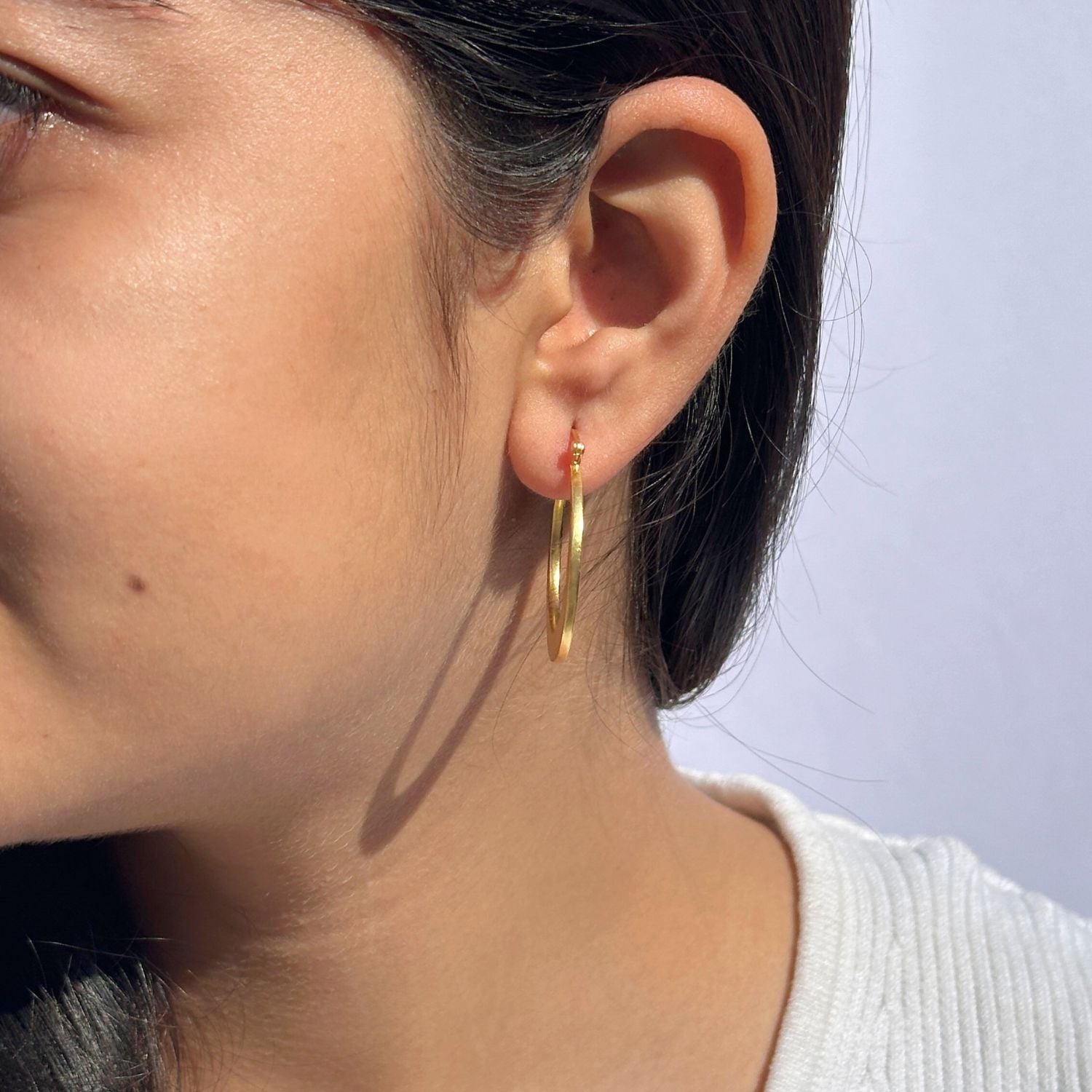 Nori 18k Gold Plated Silver 925 Hoop Earrings