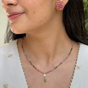 Leu Tourmaline 18k Gold Plated Silver 925 Necklace