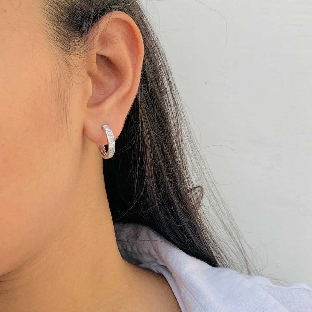 Moda Silver Hoop Earings