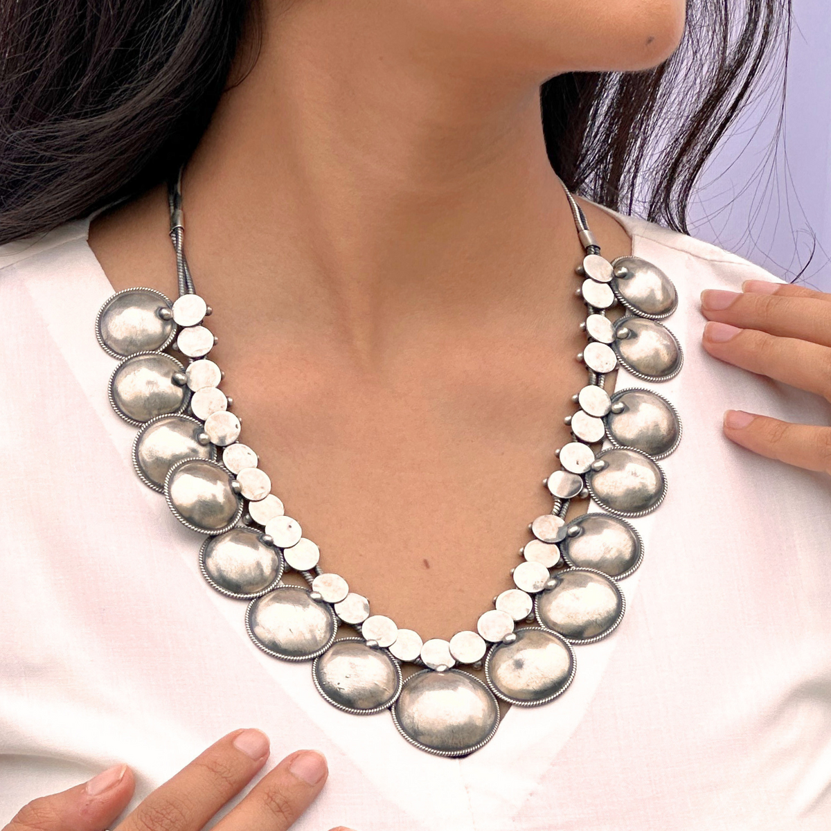 Folk Traditional Silver 925 Necklace