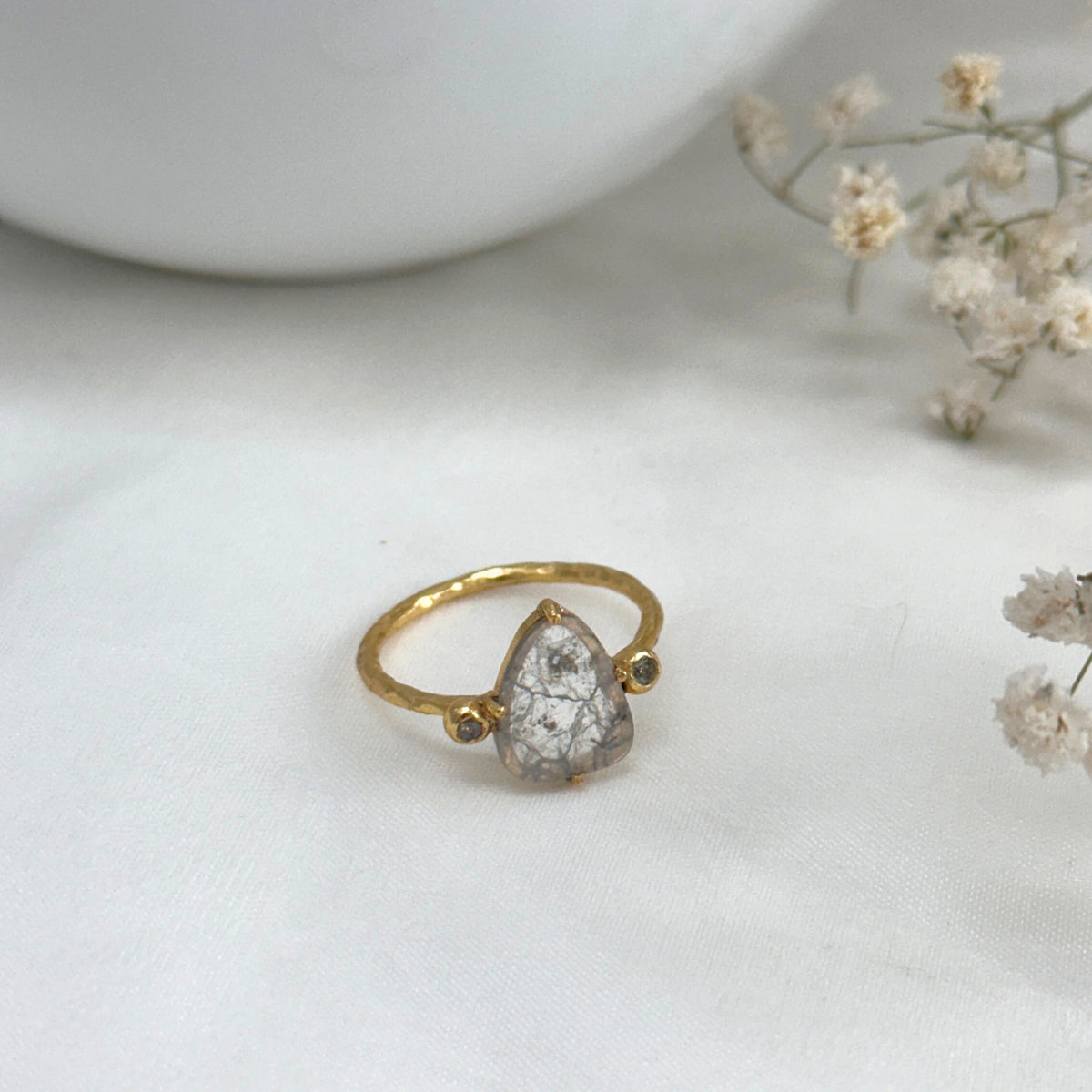 Radi Diamond Gold Plated Silver 925 Ring