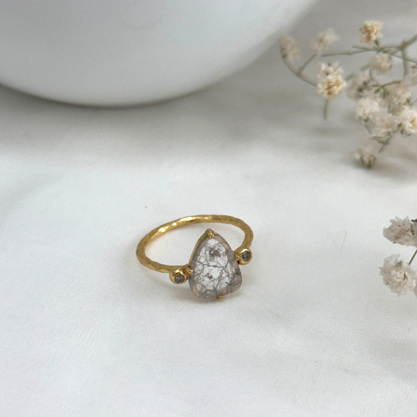 Radi Diamond Gold Plated Silver 925 Ring