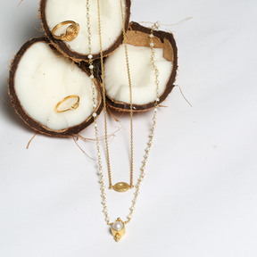 Smiggle Pearl 18K Gold Plated Silver 925 Necklace