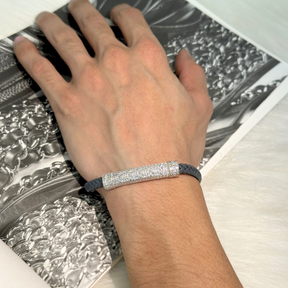 Zern Men's Zircon Silver 925 Bracelet