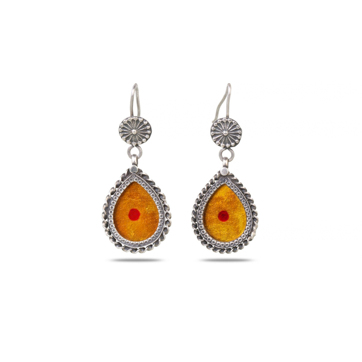 Saia Silver 925 Oxidised Drop Earrings