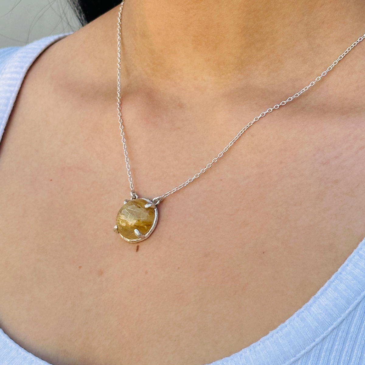 Ayesha Rutile Pendant Necklace