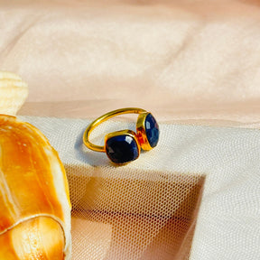 Taarush Sapphire 18K Gold Plated Silver 925 Rings