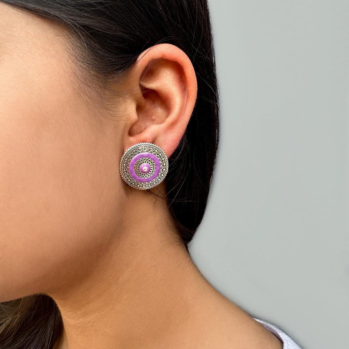 Purple Enamel Studs