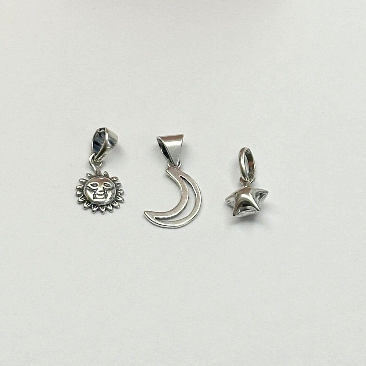 Celestial Set of 3 Silver 925 Kids Pendants
