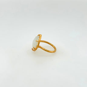 Electra Moonstone Gold Plated Silver 925 Ring