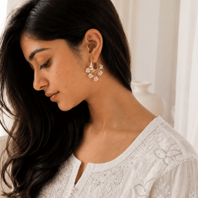 Mridu 18K Gold Plated Silver 925 Pearl Earrings