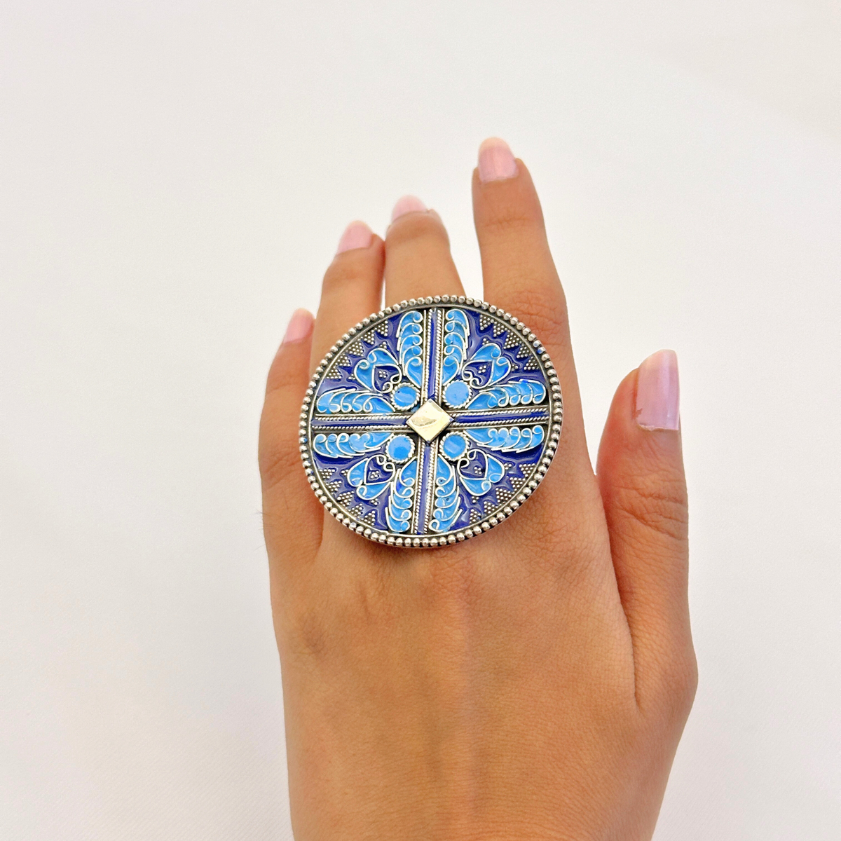 Aarna Enamel Silver 925 Ring