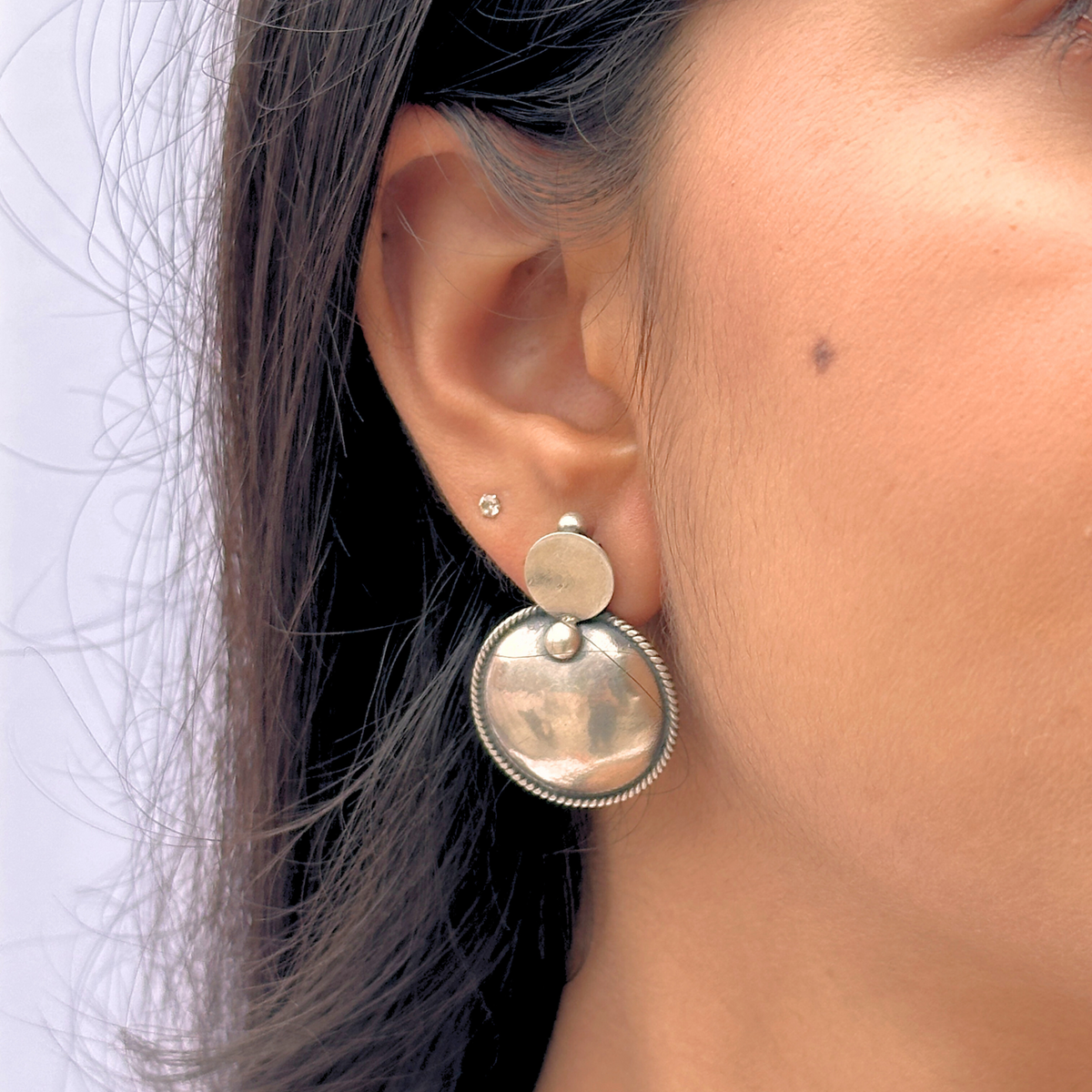 Devyan  Traditional Silver 925 Earrings