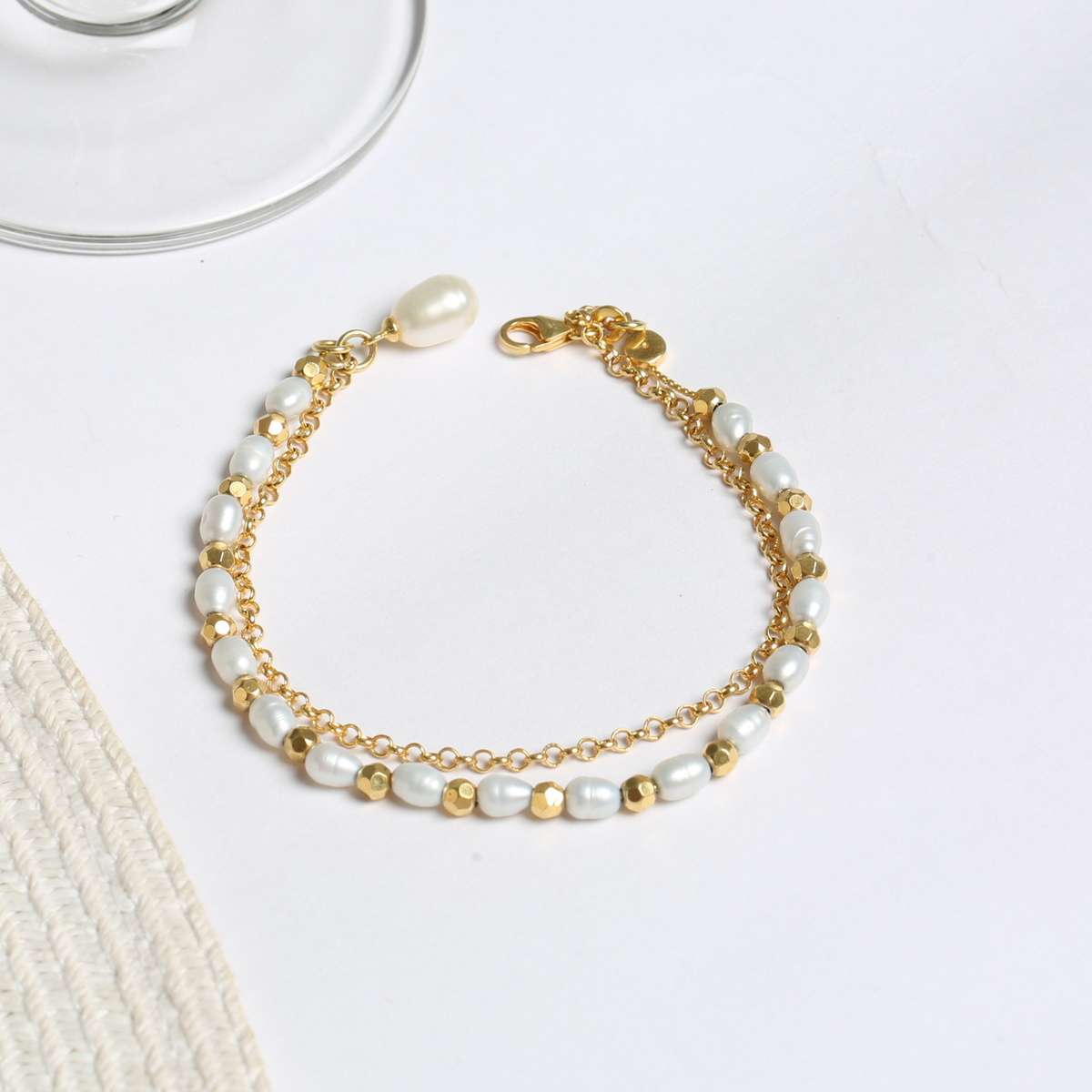 Peryl Pearl 18K Gold Plated Silver 925 Bracelet