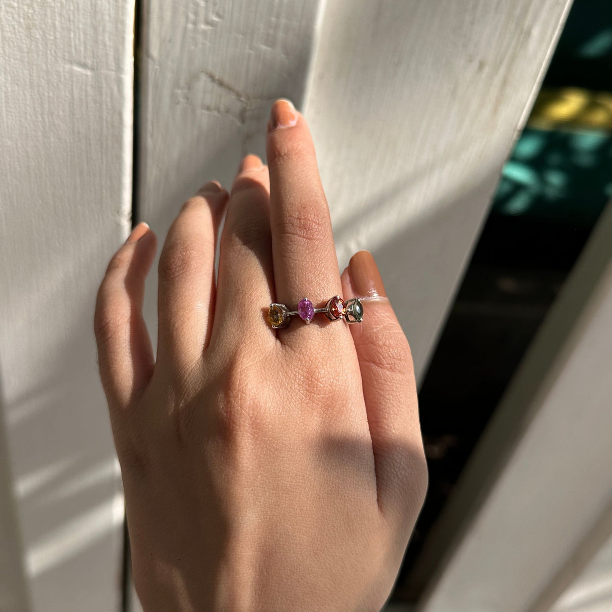 Zinni Multi Sapphire Silver 925 Ring