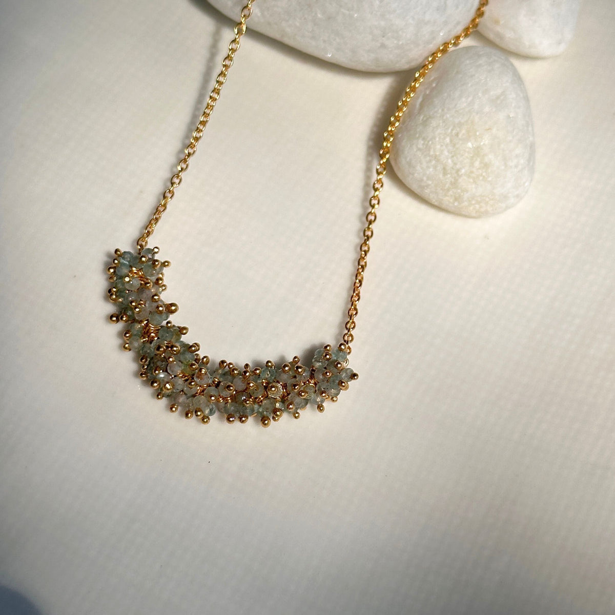 Oryn Aquamarine 18K Gold Plated Silver 925 Necklace