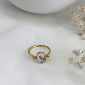 Solis Diamond Gold Plated Silver 925 Ring