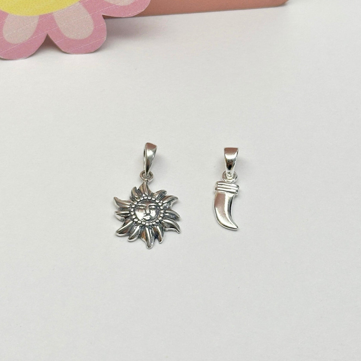 Nazar Protection Set of 2 Silver 925 Kids Pendants