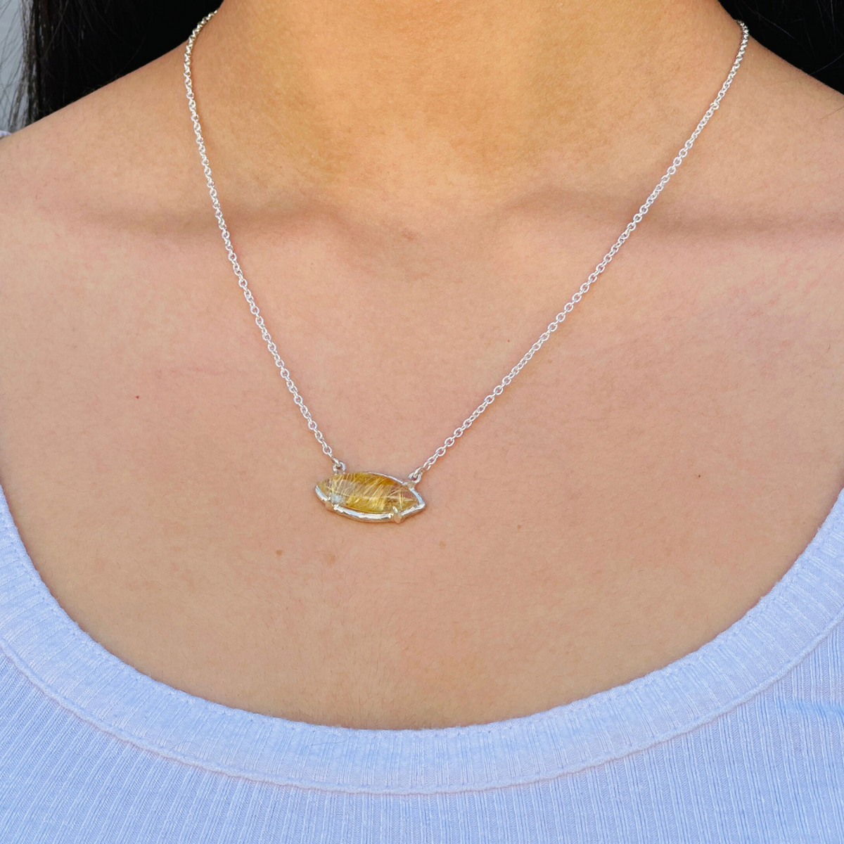 Eye Rutile Pendant Necklace