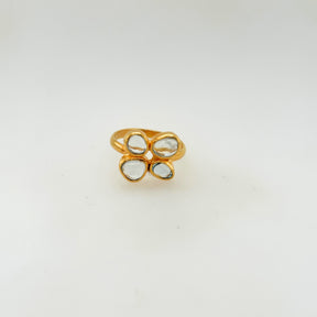 Pippin Aquamarine Gold Plated Silver Ring
