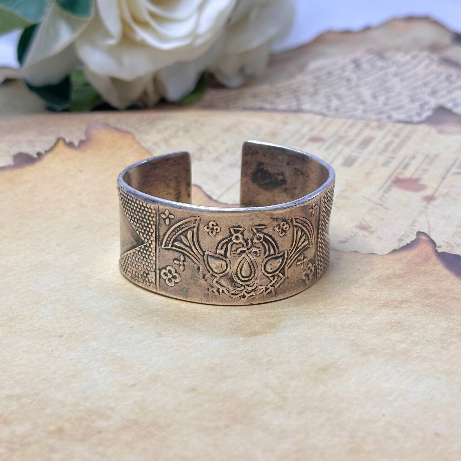 Kalyani Traditional Silver 925 Cuff Bangle