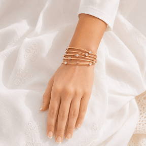 Sitara 18K Gold Plated Silver 925 Polki Bangle