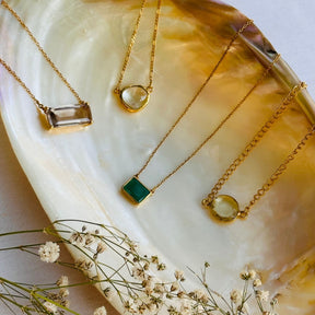 Elya Green Onyx Silver 925 Pendant Necklace