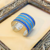 Kupara Enamel Silver 925 Cuff Bangle