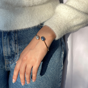 Siva Multi Stone 18K Gold Plated Bangle