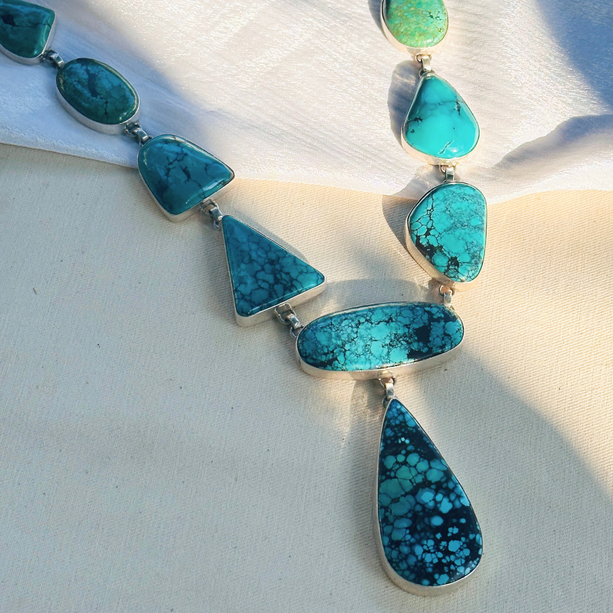 Turquoise silver necklace, Silver 925 turquoise pendant, Turquoise gemstone necklace, Blue stone silver necklace, Turquoise jewelry necklace