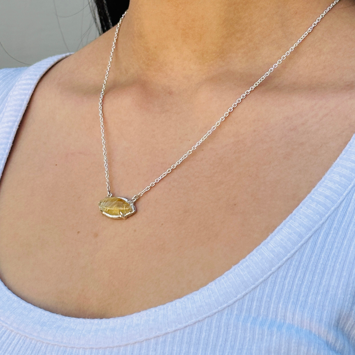 Eye Rutile Pendant Necklace