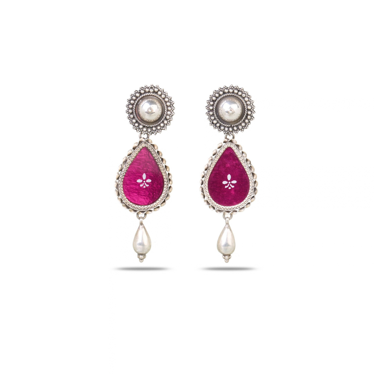 Rhea Silver 925 Oxidised Drop Earrings