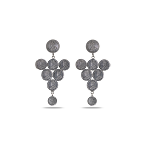 Nirjhari Oxidised Coin Silver 925 Earrings