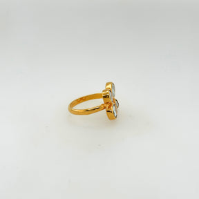 Pippin Aquamarine Gold Plated Silver Ring