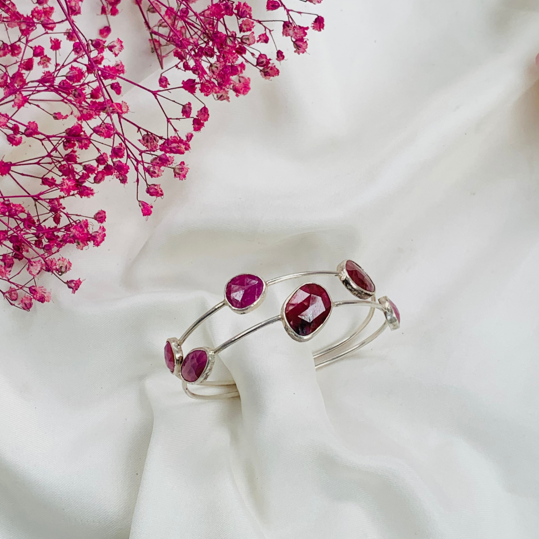 Rouge Ruby Silver Bracelet