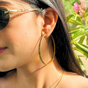 Eion Iolite 18K Gold Plated Silver 925 Earrings