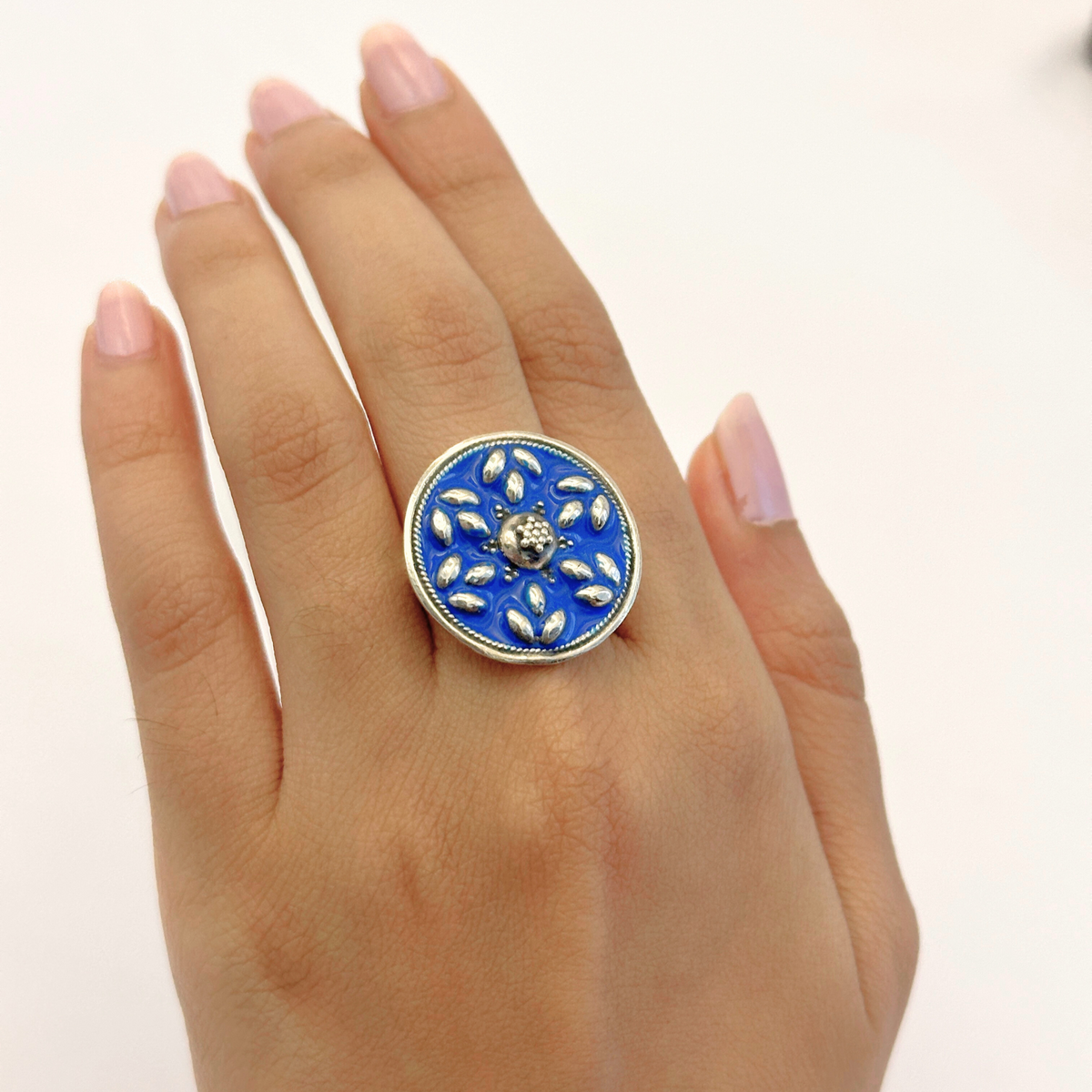 Ishika Enamel Silver 925 Ring