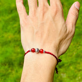 Moh Red Onyx and Silver 925 Rakhi