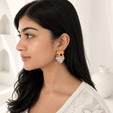 Ibha 18K Gold Plated Silver 925 Pearl Stud Earrings